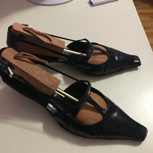 PRADA "T FLATS" KITTEN HEELS